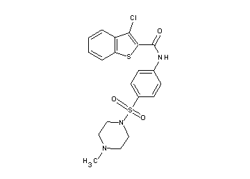 3-chloro-N-{4-[(4-methyl-1-piperazinyl)sulfonyl]phenyl}-1-benzothiophene-2-carboxamide