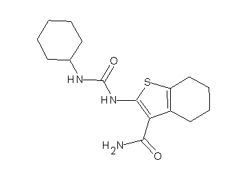 2-{[(cyclohexylamino)carbonyl]amino}-4,5,6,7-tetrahydro-1-benzothiophene-3-carboxamide
