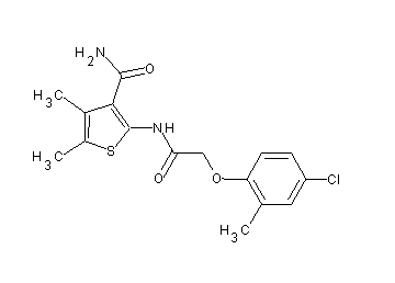 2-{[(4-chloro-2-methylphenoxy)acetyl]amino}-4,5-dimethyl-3-thiophenecarboxamide - Click Image to Close