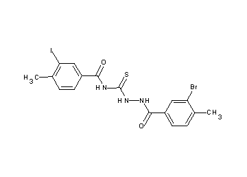 N-{[2-(3-bromo-4-methylbenzoyl)hydrazino]carbonothioyl}-3-iodo-4-methylbenzamide