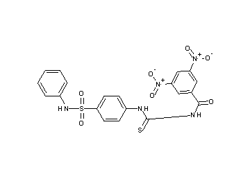 N-({[4-(anilinosulfonyl)phenyl]amino}carbonothioyl)-3,5-dinitrobenzamide