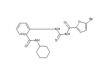 5-bromo-N-[({2-[(cyclohexylamino)carbonyl]phenyl}amino)carbonothioyl]-2-furamide