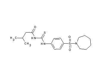 N-({[4-(1-azepanylsulfonyl)phenyl]amino}carbonothioyl)-3-methylbutanamide