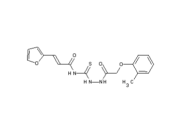 3-(2-furyl)-N-({2-[(2-methylphenoxy)acetyl]hydrazino}carbonothioyl)acrylamide