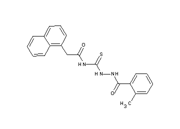N-{[2-(2-methylbenzoyl)hydrazino]carbonothioyl}-2-(1-naphthyl)acetamide