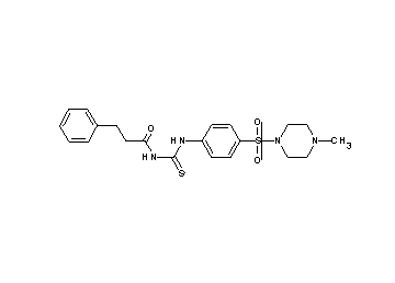 N-[({4-[(4-methyl-1-piperazinyl)sulfonyl]phenyl}amino)carbonothioyl]-3-phenylpropanamide