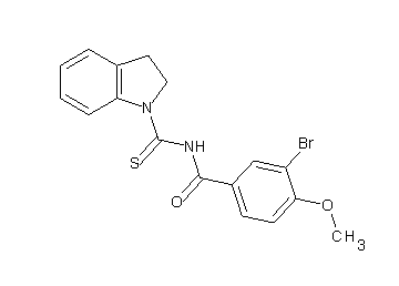 3-bromo-N-(2,3-dihydro-1H-indol-1-ylcarbonothioyl)-4-methoxybenzamide
