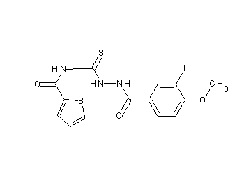N-{[2-(3-iodo-4-methoxybenzoyl)hydrazino]carbonothioyl}-2-thiophenecarboxamide