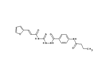 N-({2-[4-(butyrylamino)benzoyl]hydrazino}carbonothioyl)-3-(2-furyl)acrylamide