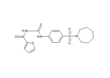 N-({[4-(1-azepanylsulfonyl)phenyl]amino}carbonothioyl)-2-thiophenecarboxamide