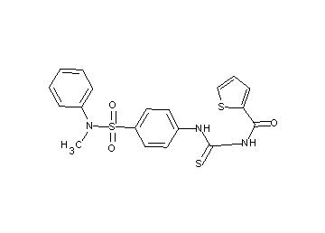 N-{[(4-{[methyl(phenyl)amino]sulfonyl}phenyl)amino]carbonothioyl}-2-thiophenecarboxamide