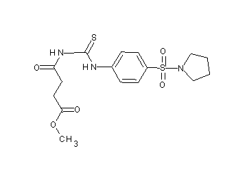 methyl 4-oxo-4-[({[4-(1-pyrrolidinylsulfonyl)phenyl]amino}carbonothioyl)amino]butanoate