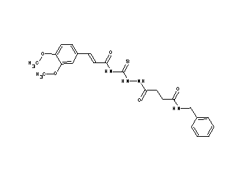 N-({2-[4-(benzylamino)-4-oxobutanoyl]hydrazino}carbonothioyl)-3-(3,4-dimethoxyphenyl)acrylamide