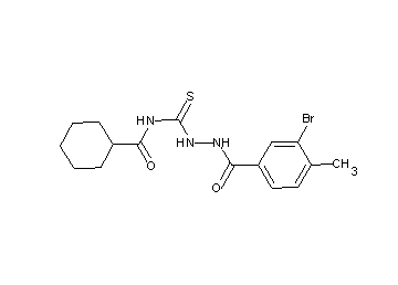 N-{[2-(3-bromo-4-methylbenzoyl)hydrazino]carbonothioyl}cyclohexanecarboxamide