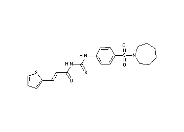 N-({[4-(1-azepanylsulfonyl)phenyl]amino}carbonothioyl)-3-(2-thienyl)acrylamide
