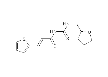 N-{[(tetrahydro-2-furanylmethyl)amino]carbonothioyl}-3-(2-thienyl)acrylamide