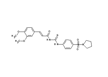 3-(3,4-dimethoxyphenyl)-N-({[4-(1-pyrrolidinylsulfonyl)phenyl]amino}carbonothioyl)acrylamide