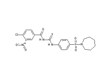 N-({[4-(1-azepanylsulfonyl)phenyl]amino}carbonothioyl)-4-chloro-3-nitrobenzamide