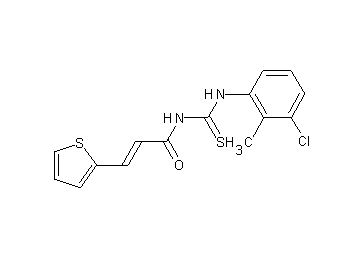 N-{[(3-chloro-2-methylphenyl)amino]carbonothioyl}-3-(2-thienyl)acrylamide