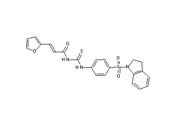 N-({[4-(2,3-dihydro-1H-indol-1-ylsulfonyl)phenyl]amino}carbonothioyl)-3-(2-furyl)acrylamide - Click Image to Close
