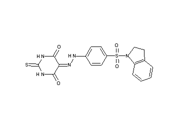 5-{[4-(2,3-dihydro-1H-indol-1-ylsulfonyl)phenyl]hydrazono}-2-thioxodihydro-4,6(1H,5H)-pyrimidinedione