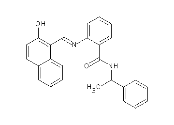 2-{[(2-hydroxy-1-naphthyl)methylene]amino}-N-(1-phenylethyl)benzamide