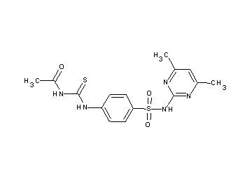 N-{[(4-{[(4,6-dimethyl-2-pyrimidinyl)amino]sulfonyl}phenyl)amino]carbonothioyl}acetamide