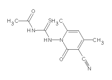 N-{[(3-cyano-4,6-dimethyl-2-oxo-1(2H)-pyridinyl)amino]carbonothioyl}acetamide