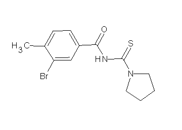 3-bromo-4-methyl-N-(1-pyrrolidinylcarbonothioyl)benzamide