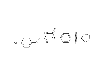 2-(4-chlorophenoxy)-N-({[4-(1-pyrrolidinylsulfonyl)phenyl]amino}carbonothioyl)acetamide