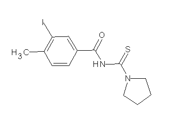 3-iodo-4-methyl-N-(1-pyrrolidinylcarbonothioyl)benzamide