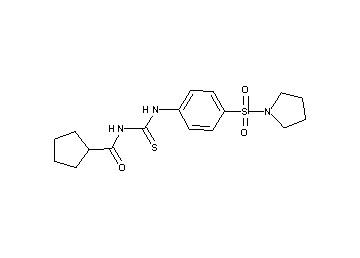 N-({[4-(1-pyrrolidinylsulfonyl)phenyl]amino}carbonothioyl)cyclopentanecarboxamide