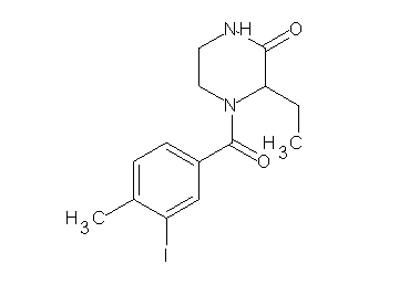 3-ethyl-4-(3-iodo-4-methylbenzoyl)-2-piperazinone