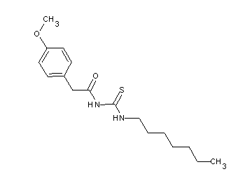 N-[(heptylamino)carbonothioyl]-2-(4-methoxyphenyl)acetamide
