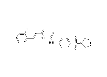 3-(2-chlorophenyl)-N-({[4-(1-pyrrolidinylsulfonyl)phenyl]amino}carbonothioyl)acrylamide