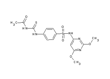 N-{[(4-{[(2,6-dimethoxy-4-pyrimidinyl)amino]sulfonyl}phenyl)amino]carbonothioyl}acetamide