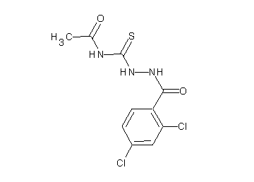 N-{[2-(2,4-dichlorobenzoyl)hydrazino]carbonothioyl}acetamide