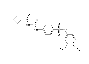 N-{[(4-{[(3,4-dimethylphenyl)amino]sulfonyl}phenyl)amino]carbonothioyl}cyclobutanecarboxamide
