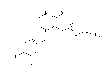 ethyl [1-(3,4-difluorobenzyl)-3-oxo-2-piperazinyl]acetate