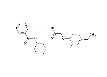 2-{[(2-bromo-4-ethylphenoxy)acetyl]amino}-N-cyclohexylbenzamide