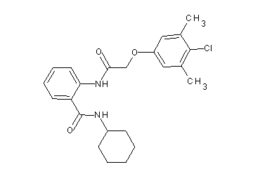 2-{[(4-chloro-3,5-dimethylphenoxy)acetyl]amino}-N-cyclohexylbenzamide