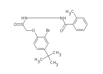 N'-[(2-bromo-4-tert-butylphenoxy)acetyl]-2-methylbenzohydrazide