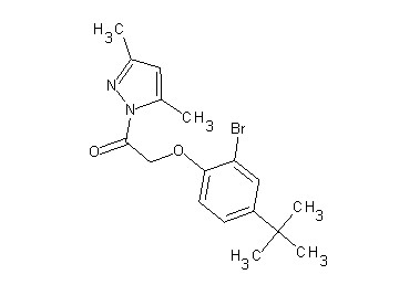 1-[(2-bromo-4-tert-butylphenoxy)acetyl]-3,5-dimethyl-1H-pyrazole