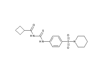 N-({[4-(1-piperidinylsulfonyl)phenyl]amino}carbonothioyl)cyclobutanecarboxamide