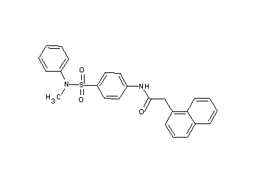 N-(4-{[methyl(phenyl)amino]sulfonyl}phenyl)-2-(1-naphthyl)acetamide