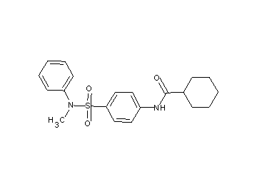 N-(4-{[methyl(phenyl)amino]sulfonyl}phenyl)cyclohexanecarboxamide