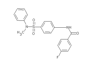 4-fluoro-N-(4-{[methyl(phenyl)amino]sulfonyl}phenyl)benzamide