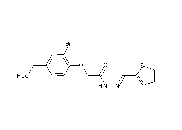 2-(2-bromo-4-ethylphenoxy)-N'-(2-thienylmethylene)acetohydrazide