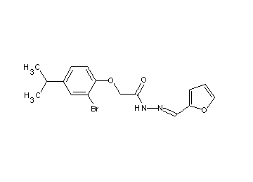 2-(2-bromo-4-isopropylphenoxy)-N'-(2-furylmethylene)acetohydrazide