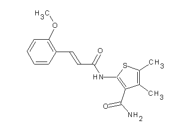 2-{[3-(2-methoxyphenyl)acryloyl]amino}-4,5-dimethyl-3-thiophenecarboxamide